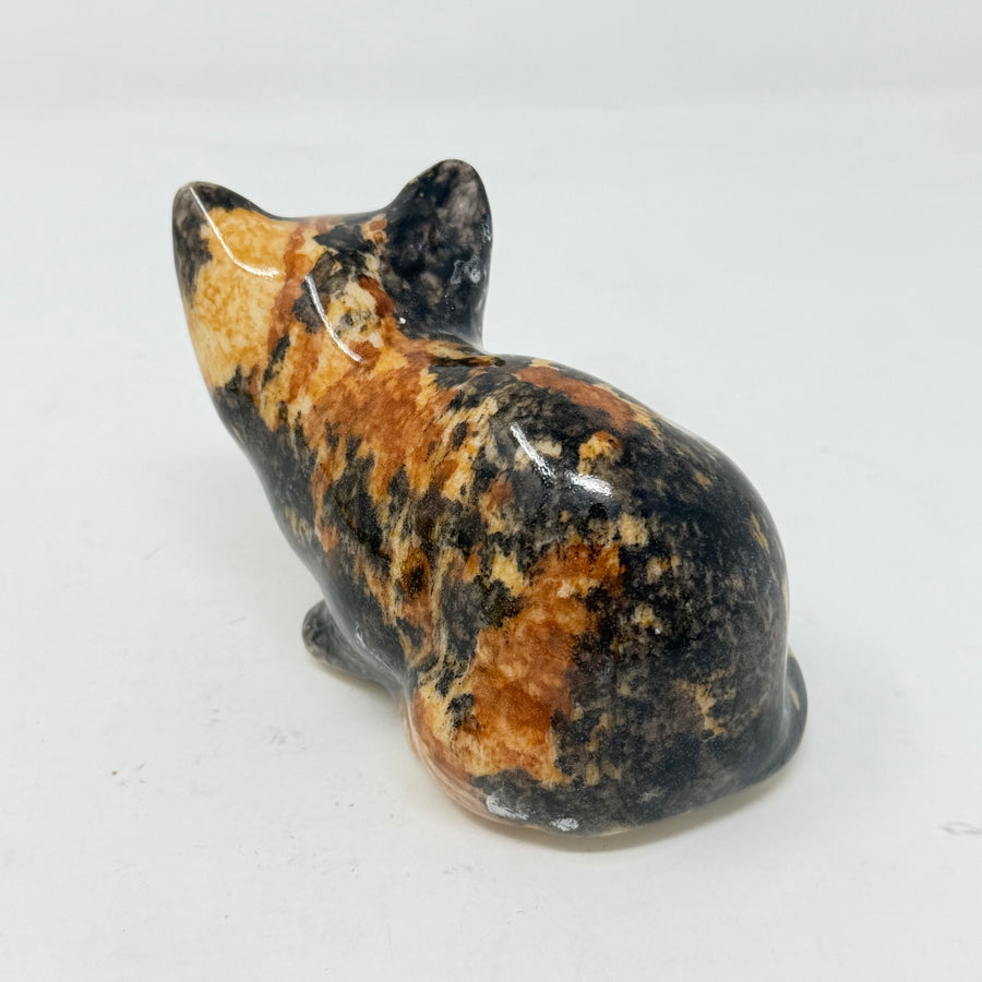 Winstanley Brindle Tortie Crouching Cat - Size 1