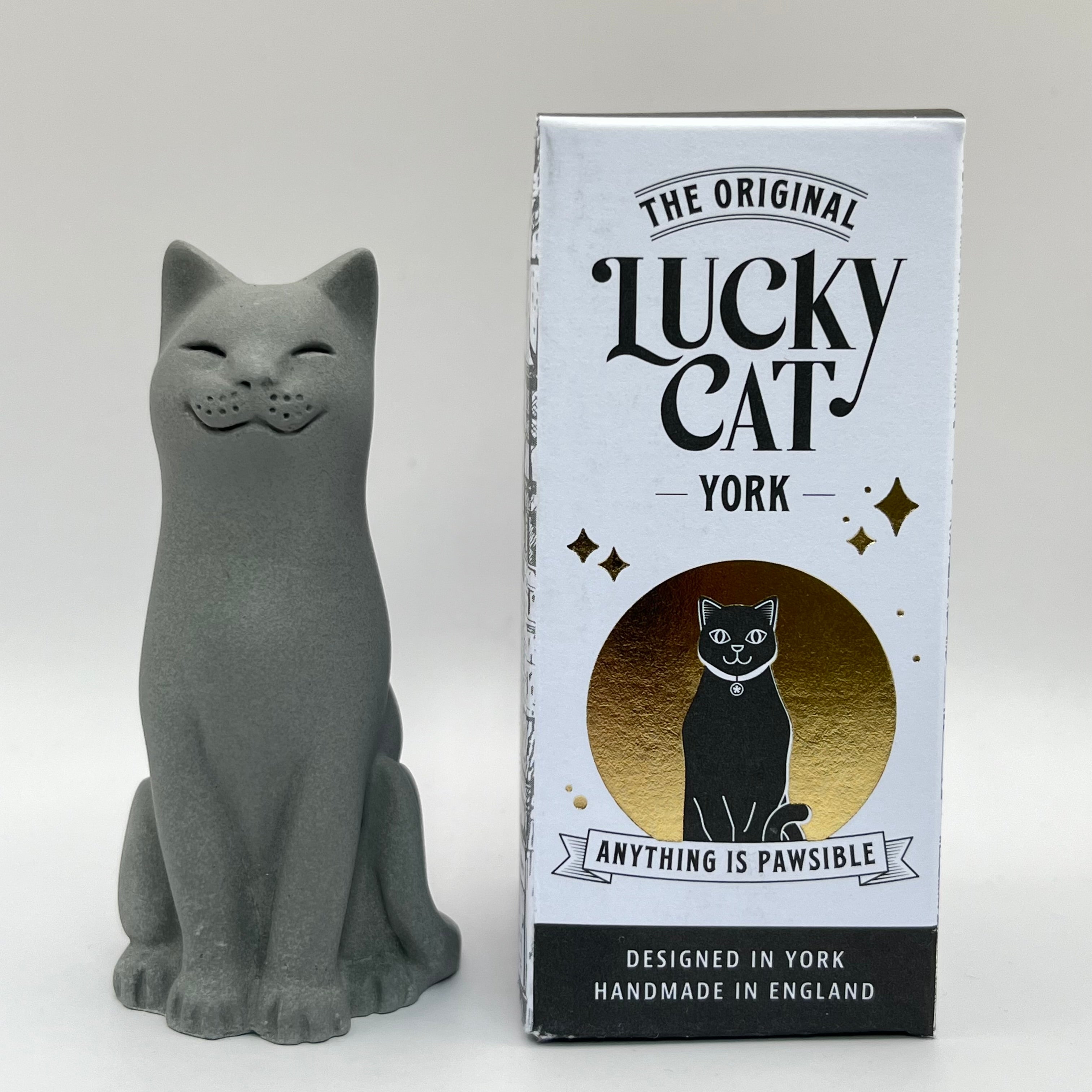 Grey Lucky Cat