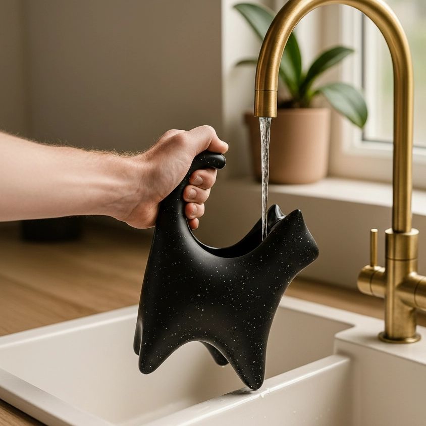 Black Cat Speckled Watering Can