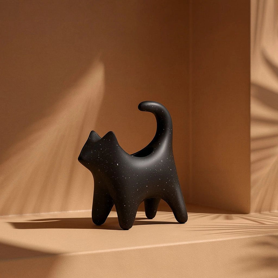 Black Cat Speckled Watering Can