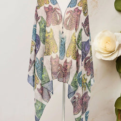 Batik Style Cats Scarf