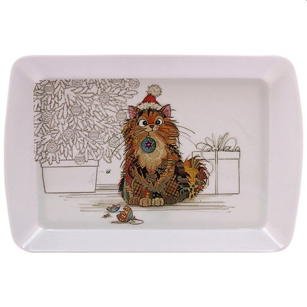 Cat Bauble Festive Snack Tray