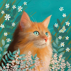 Bella the Cat Greetings Card, Caroline Smith, The Cat Gallery