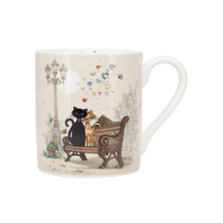 Bench Kitties Mug