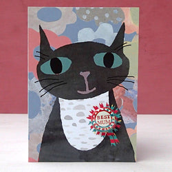 Best Mum Cat Badge Card