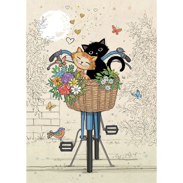 Bike Kitties Card by Bug Art