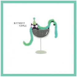 Birthday Tipple Feline Greetings Card