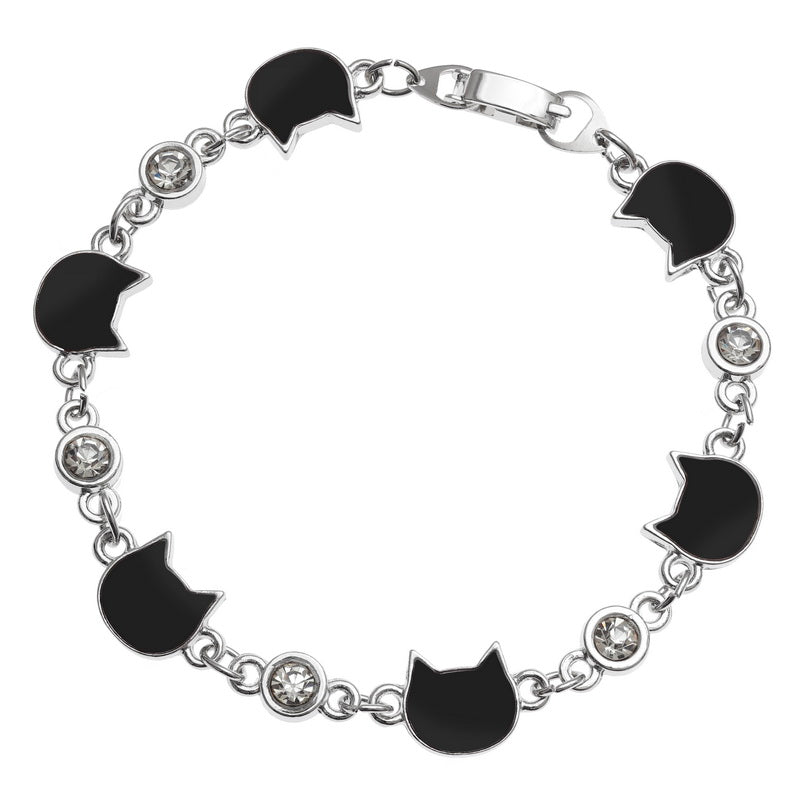 Black Cat Face Bracelet