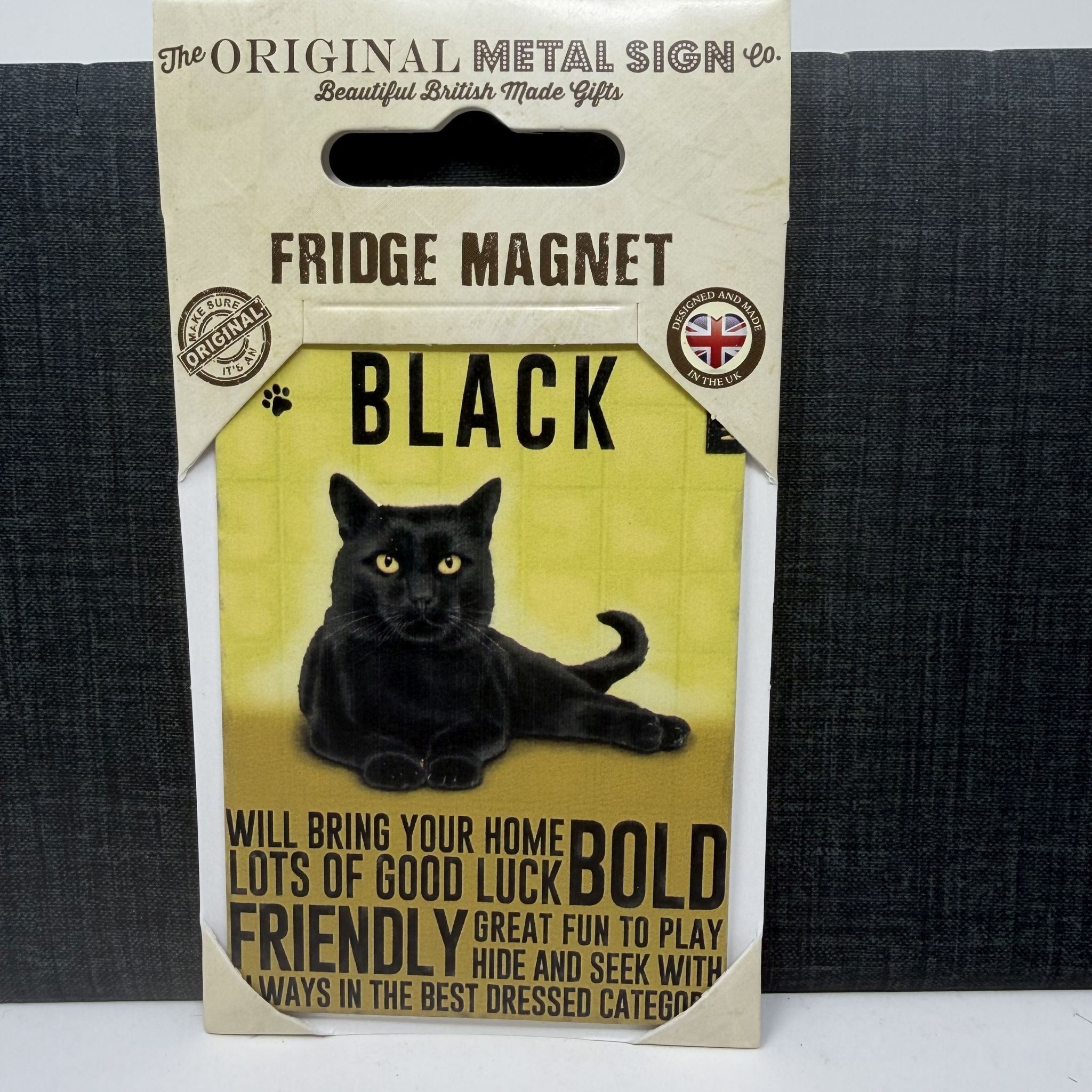 Black Cat Fridge Magnet