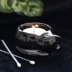 Black Cat Ceramic Tealight Holder