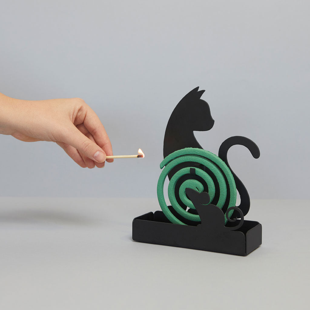 Black Cat Mosquito Coil Holder