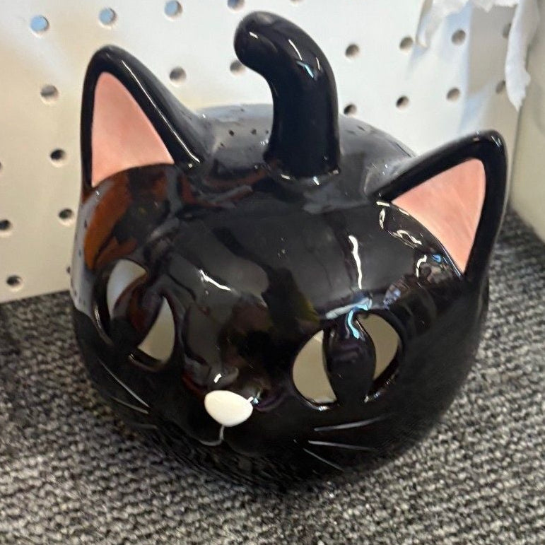 Black Cat Pumpkin Tealight Holder