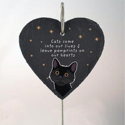 Black Cat Slate Hanging Sign