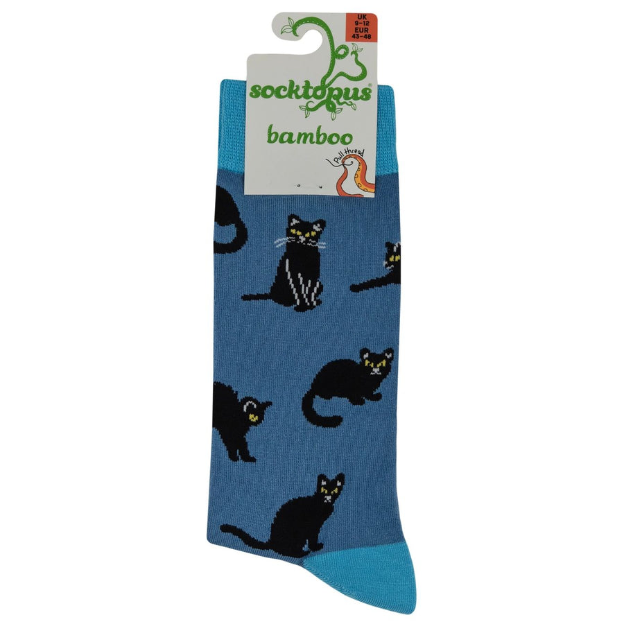 Lucky Black Cats Bamboo Socks, UK 9-12