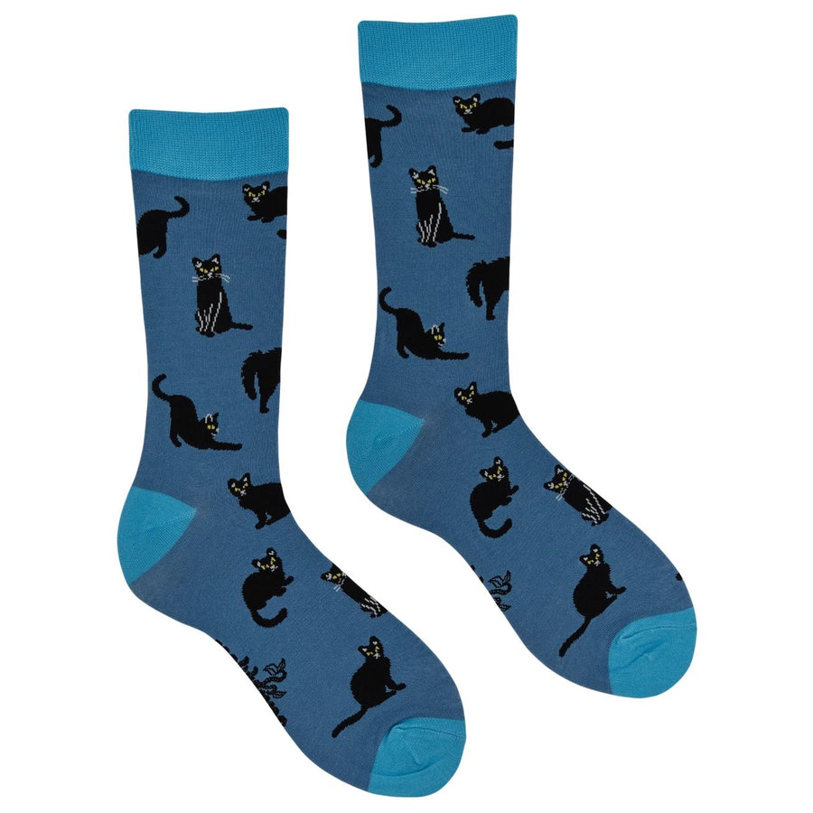 Lucky Black Cats Bamboo Socks, UK 9-12