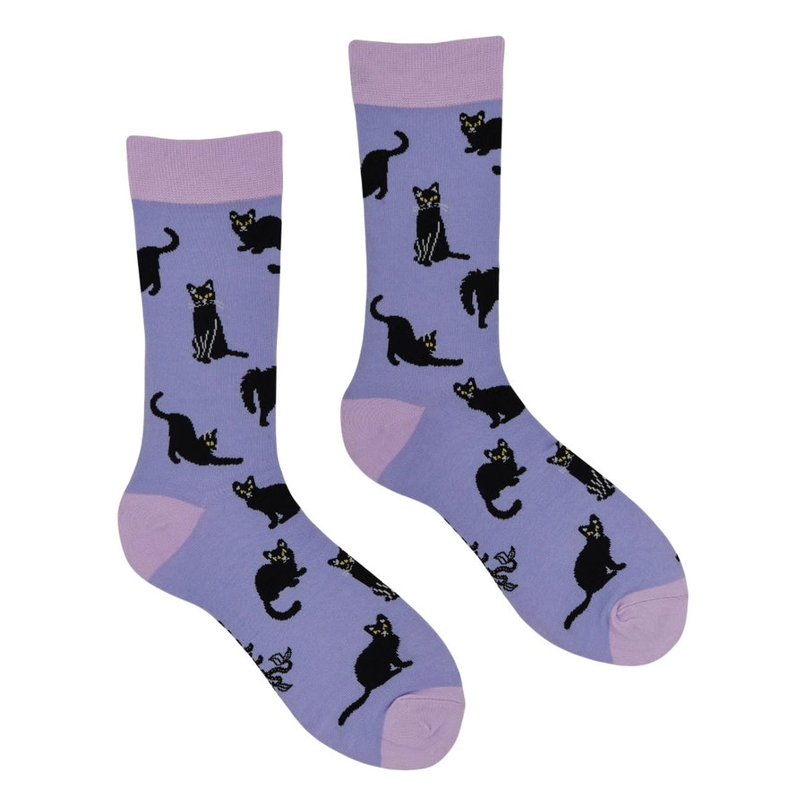 Lucky Black Cats Bamboo Socks, UK 4-8
