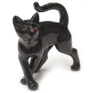 Black Kitten Porcelain Miniature, The Cat Gallery
