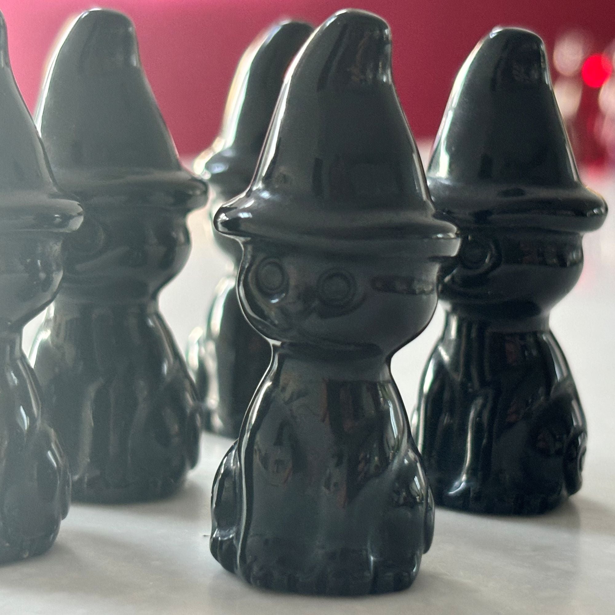 Obsidian Gemstone Wizard Cat