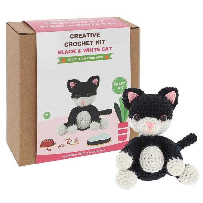 Black & White Cat Crochet Kit