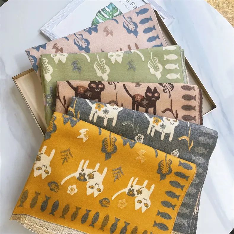 Walking Cats Blanket Scarf