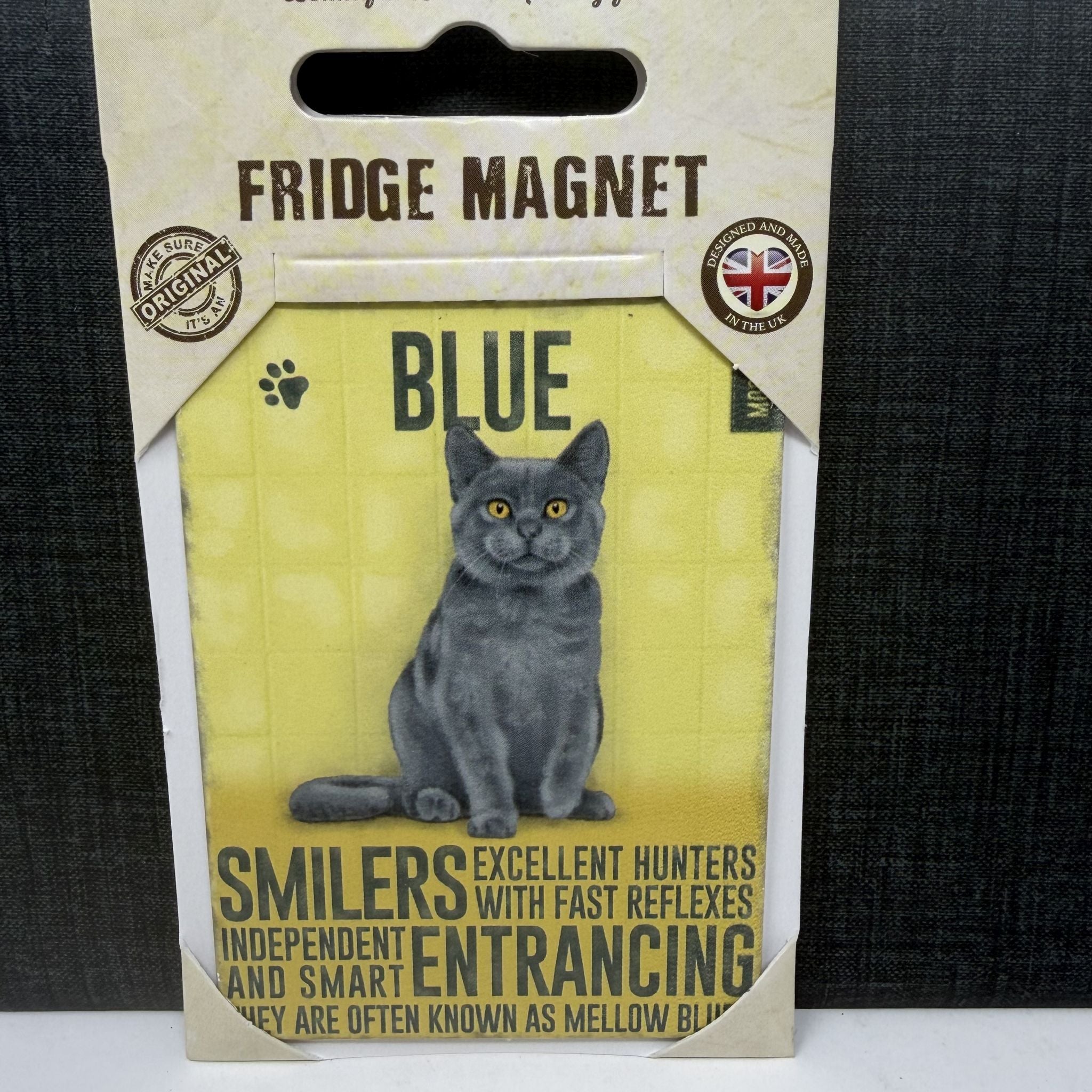 Blue Cat Fridge Magnet