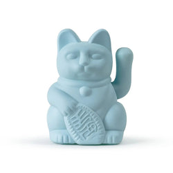 Maneki Neko Solar Cat by Donkey LIGHT BLUE
