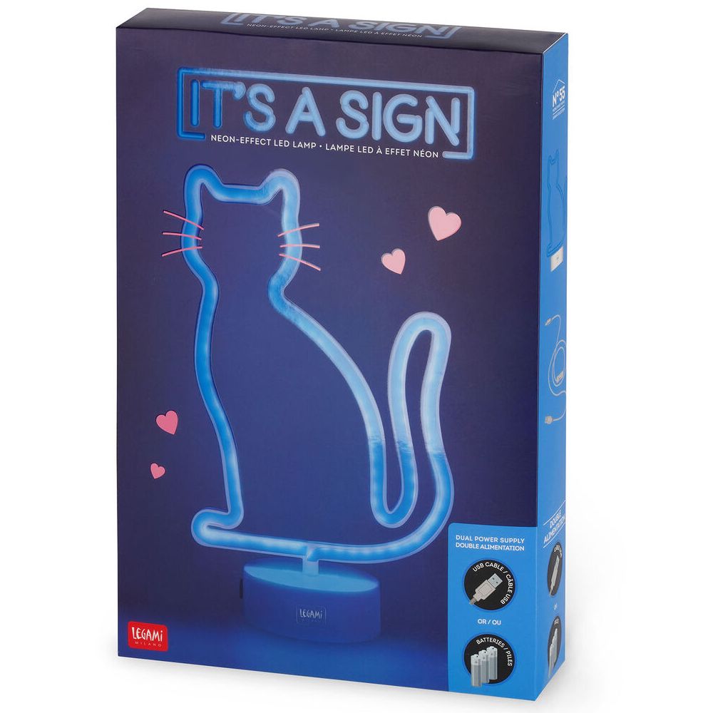 Blue Cat Neon Light