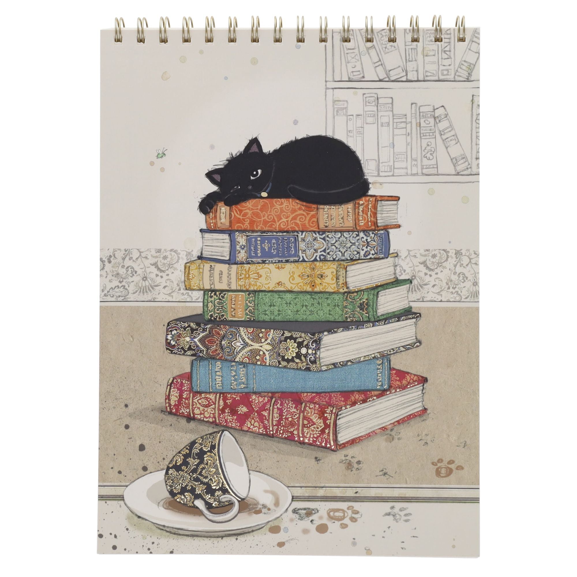Black Kitty A4 Spiral Notebook