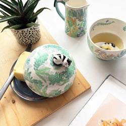 Botanical Cat Butter Dish