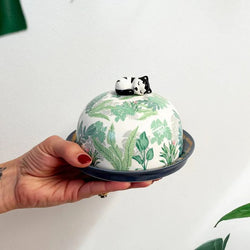 Botanical Cat Butter Dish