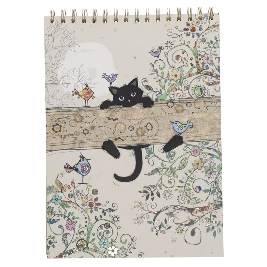 Black Kitty A4 Spiral Notebook