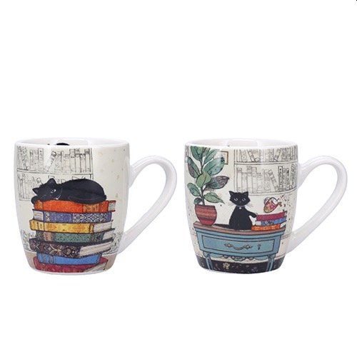 Black Cat Espresso Mugs, 2-pack