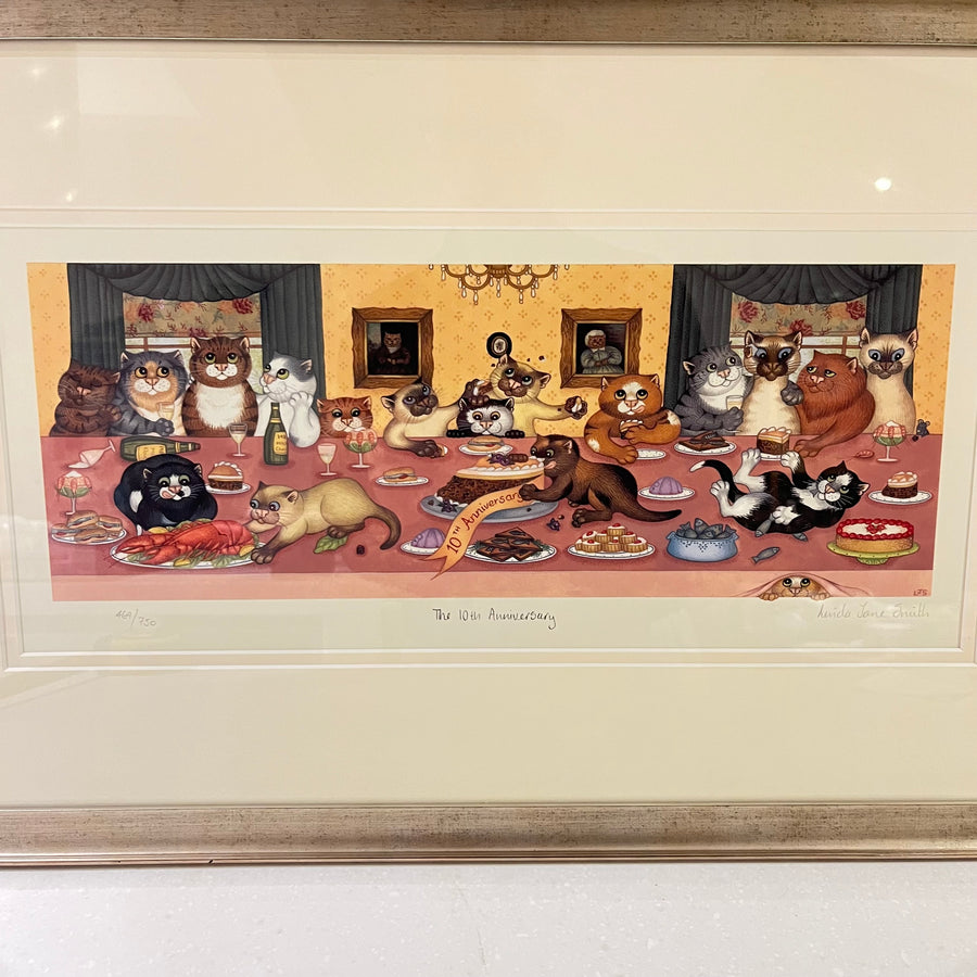 The 10th Anniversary, Vintage Linda Jane Smith Framed Limited Edition Print