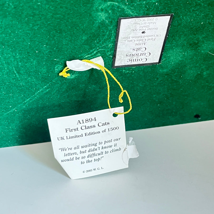 Vintage First Class Cats Comic & Curious Cats A1894 RARE LTD EDN