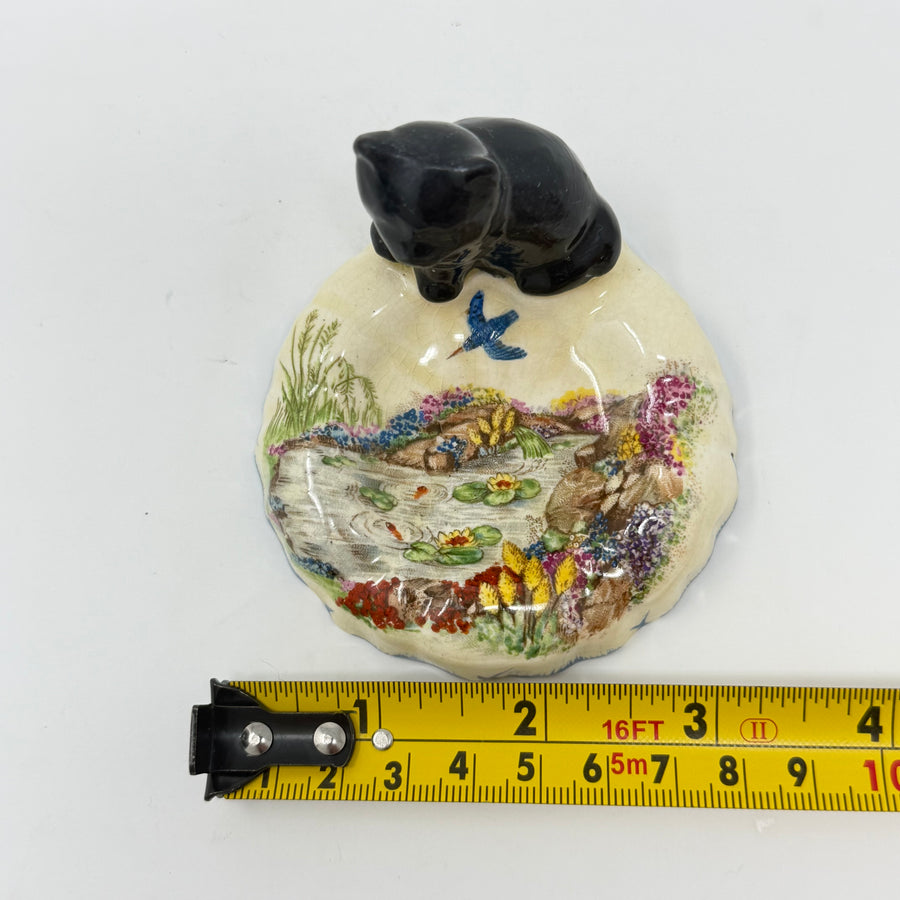 Vintage Cat & Pond Coronet Ware Ash Tray or Small Trinket Dish