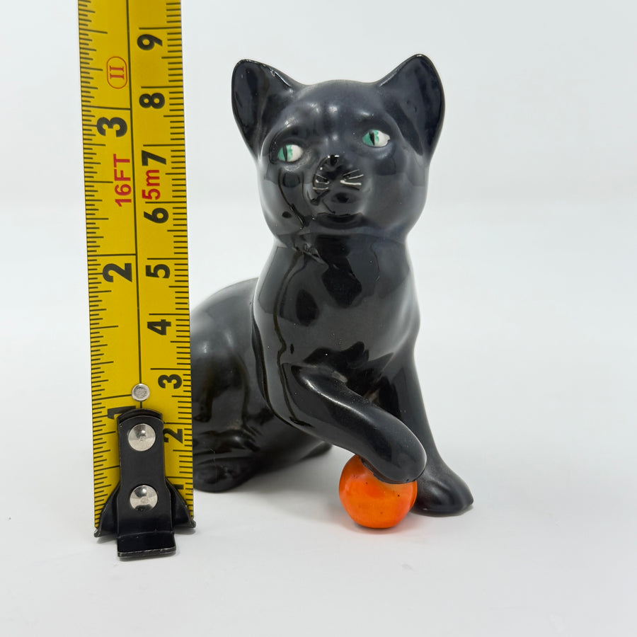Vintage Goebel Black Cat with Orange Ball