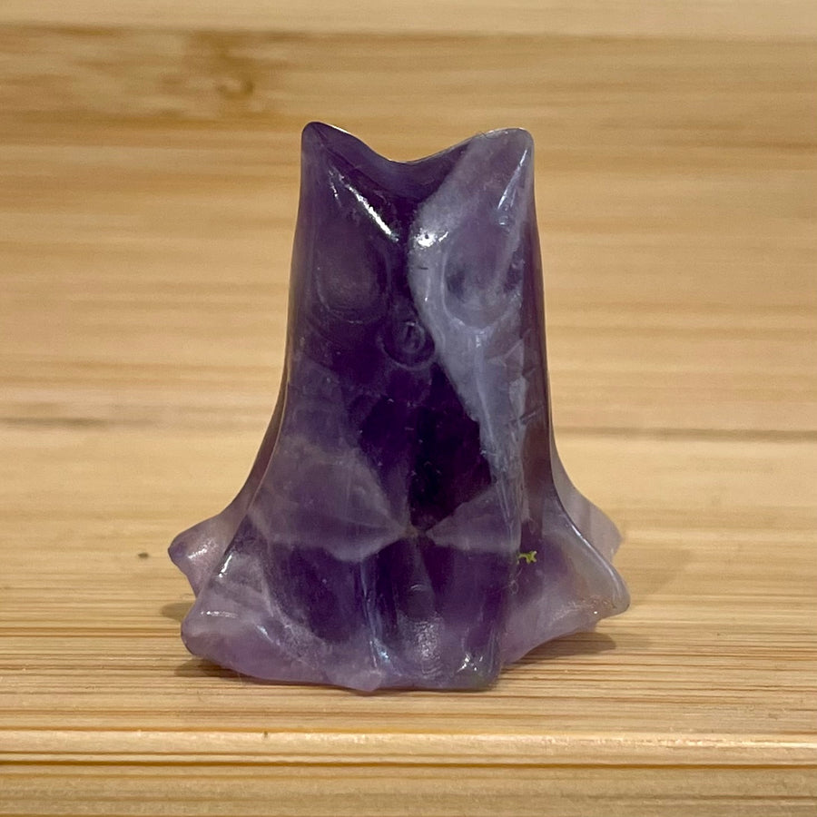 Amethyst Gemstone Ghost Cat February Birthstone