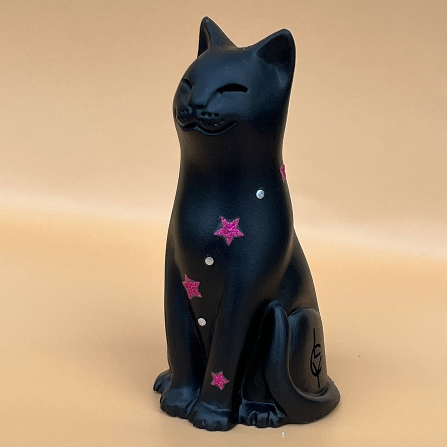 Hand Finished Magical Moggie Lucky Black Cat
