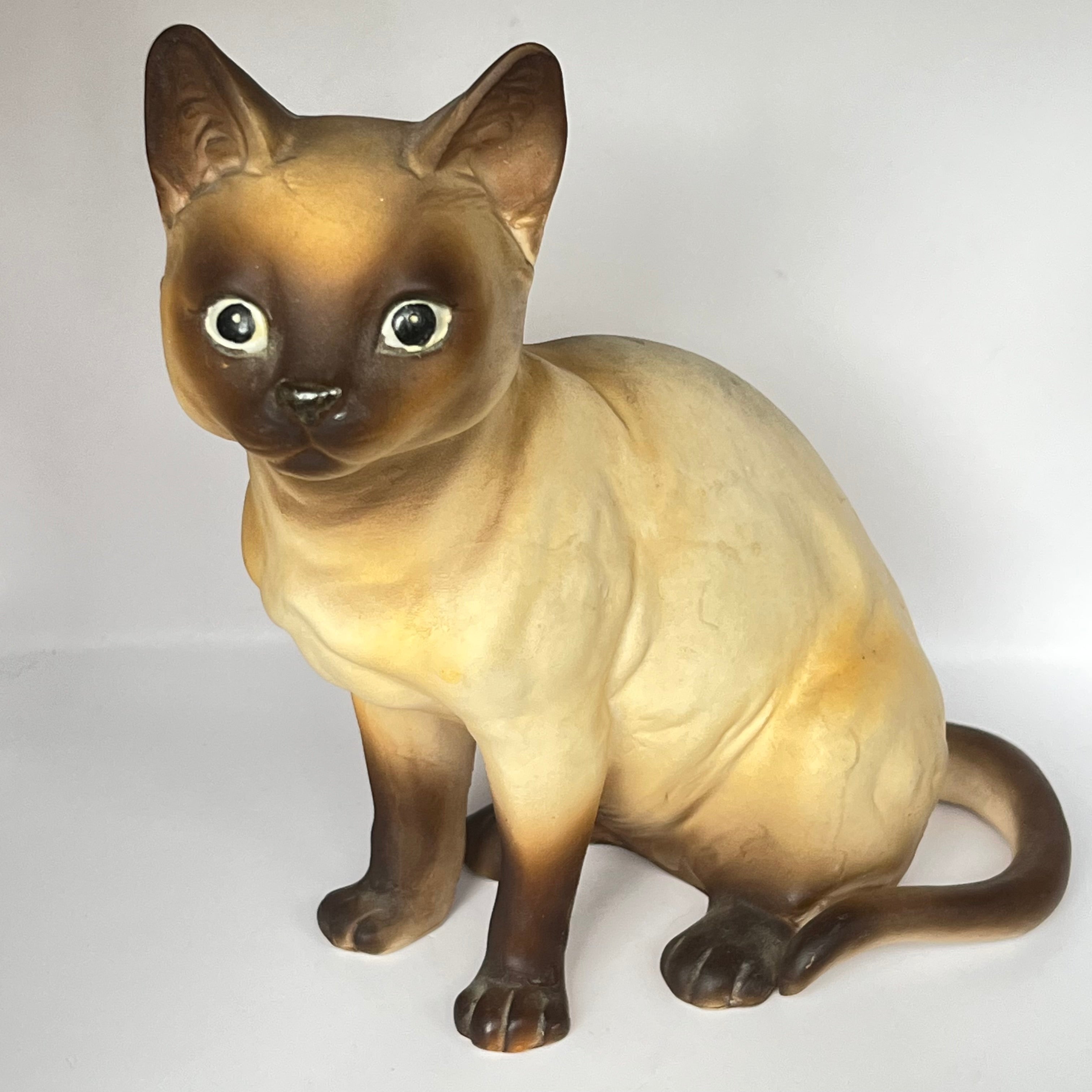 Vintage Bisque Siamese Cat by Royal Crown Japan