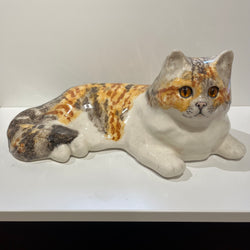 Tortie & White Winstanley Cat Laying - Size 6