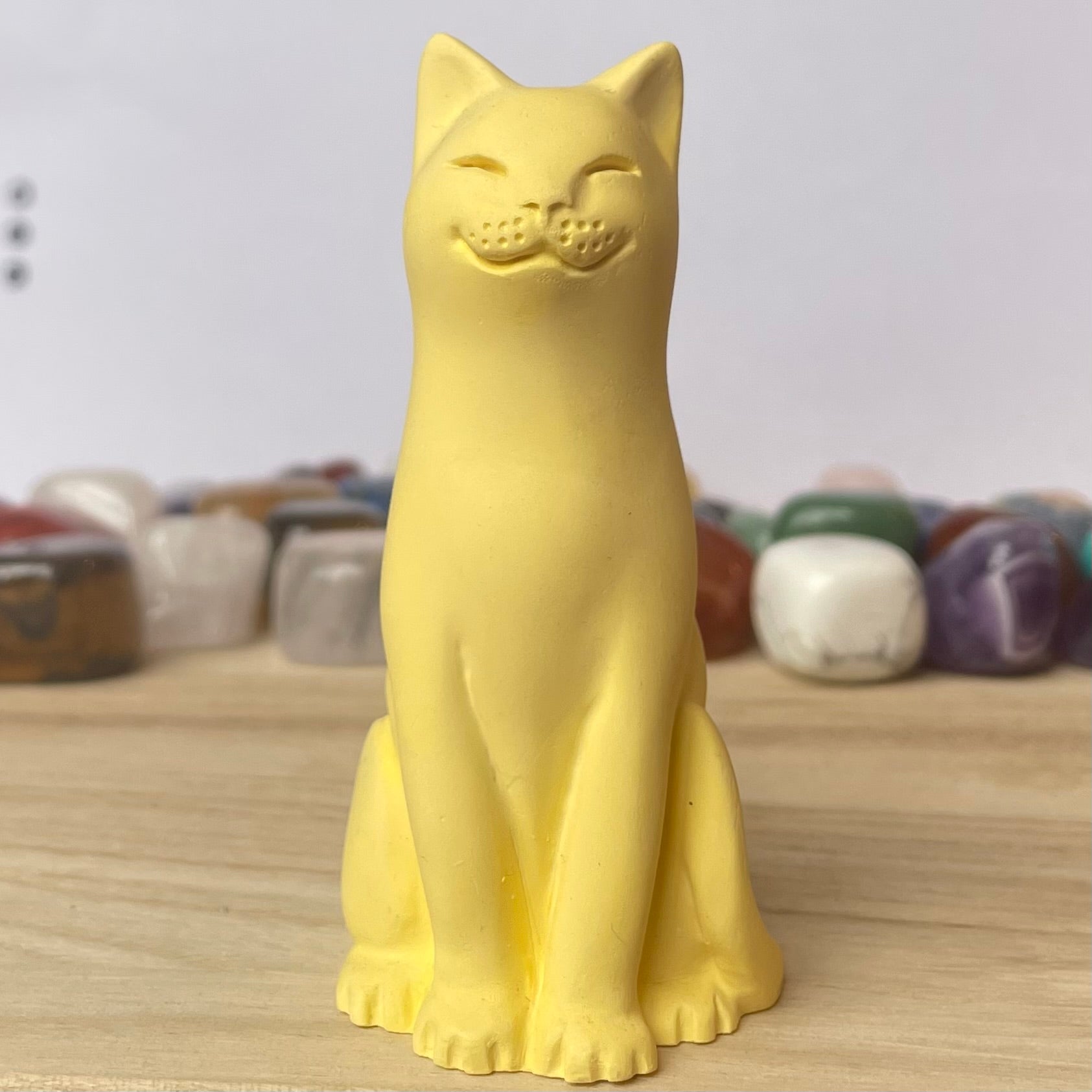 YELLOW PASTEL Original Lucky Kitten | Lucky Cat Handmade in the UK ...