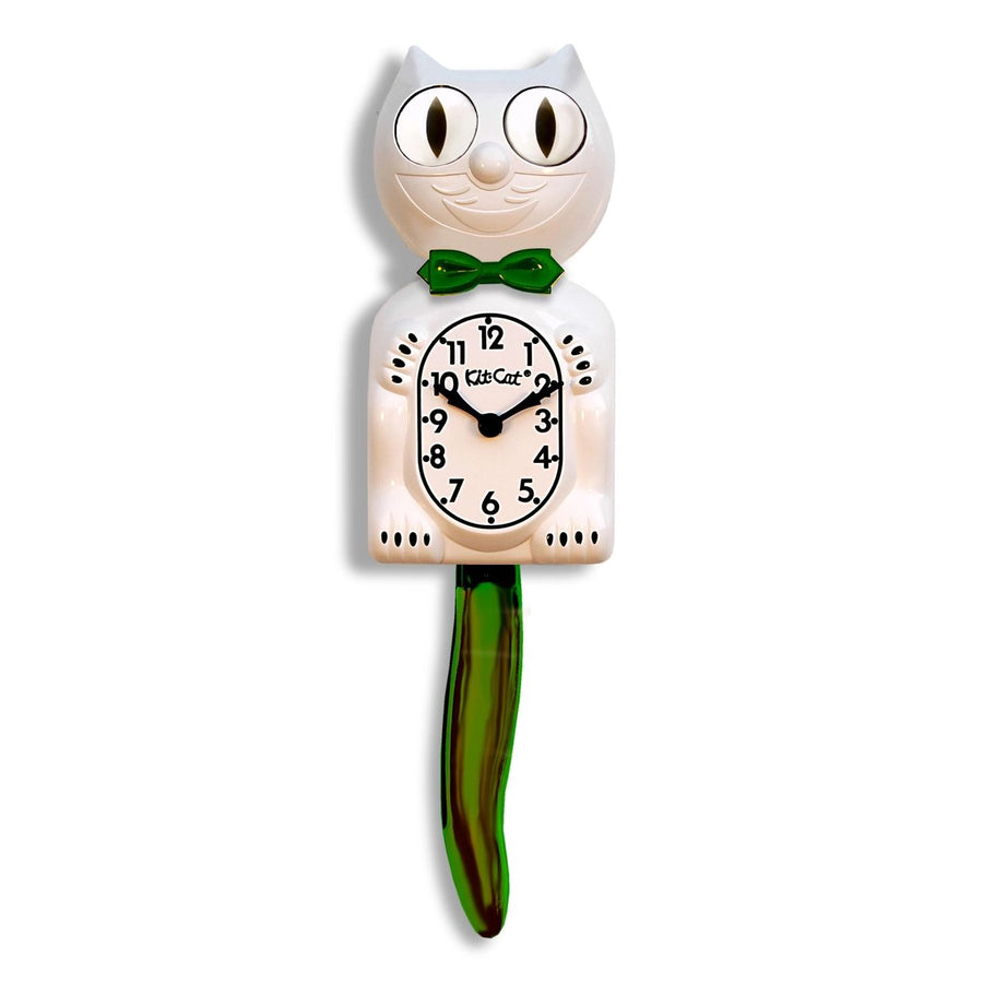 Candy Cane White Kit Cat Klock
