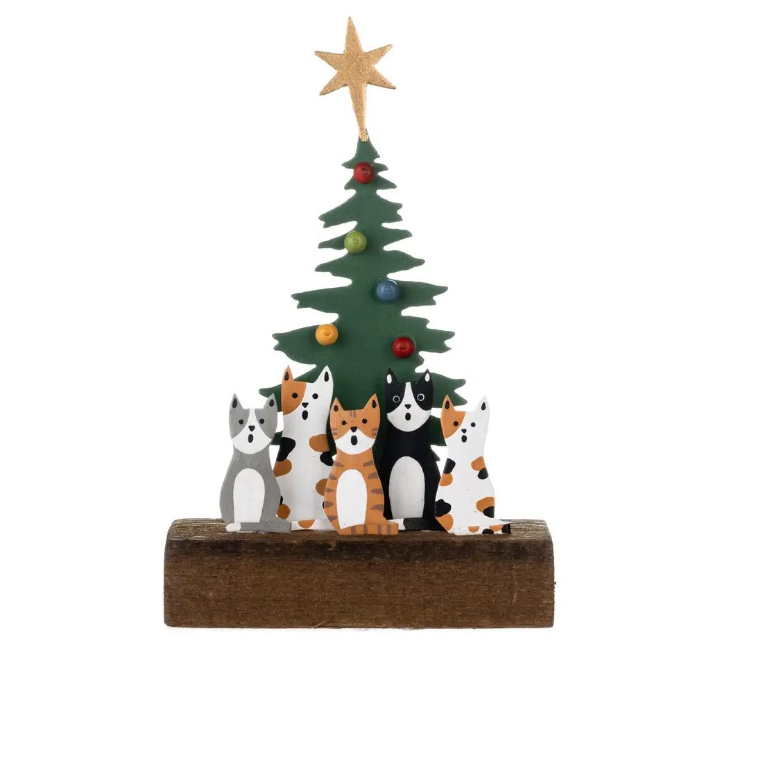 Carolling Cats under the Tree