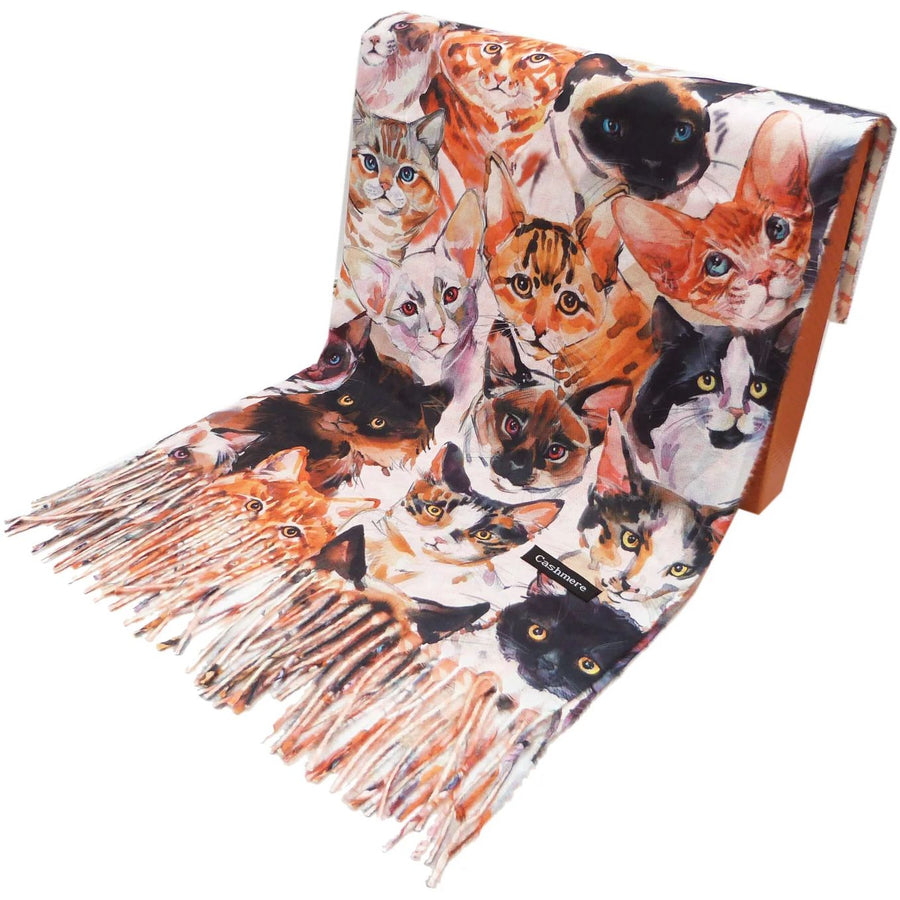 Cats Pashmina Style Scarf
