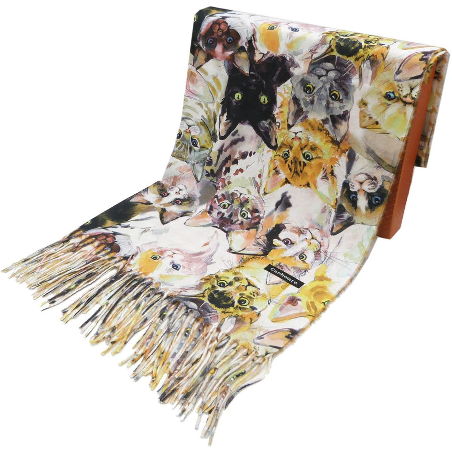 Cats Pashmina Style Scarf