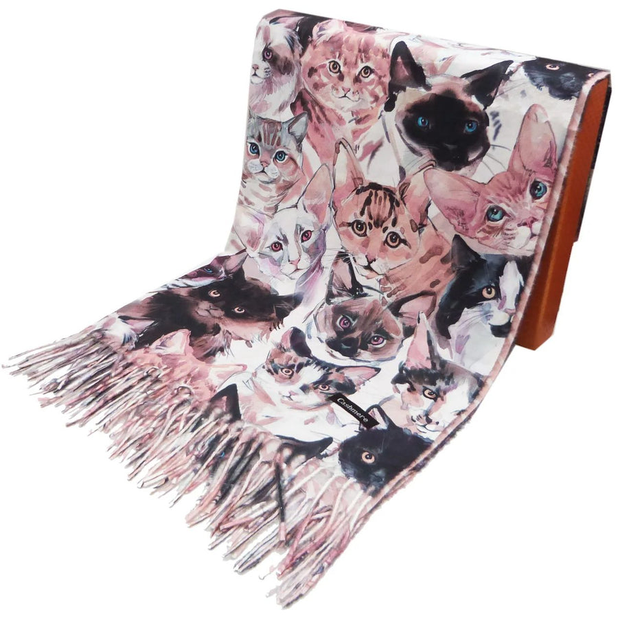 Cats Pashmina Style Scarf