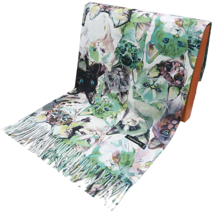 Cats Pashmina Style Scarf
