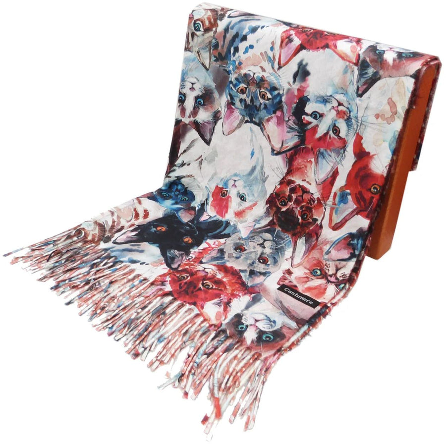 Cats Pashmina Style Scarf