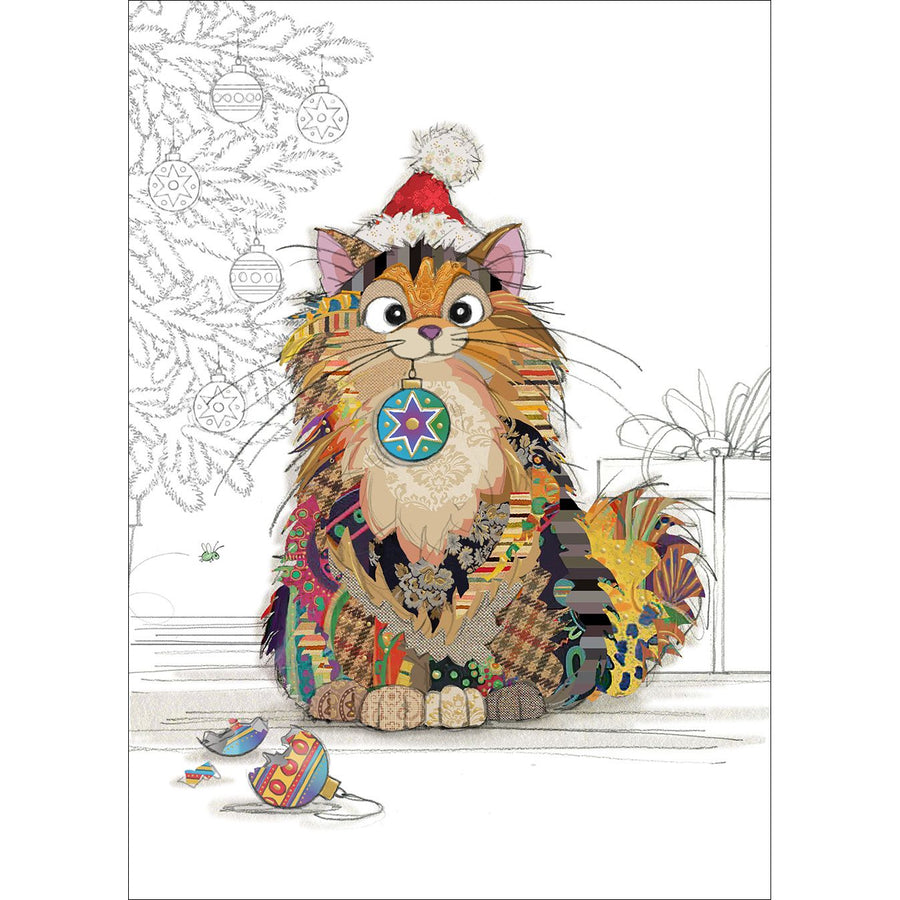 Cat Baubles Christmas Card Pack