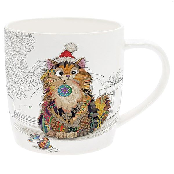 Cat Baubles Festive Mug